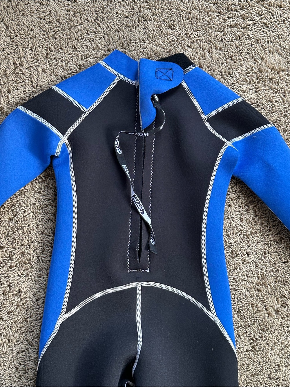 HiSea Blue and Black kids Scuba Wetsuit size 6 - Picture 10 of 11